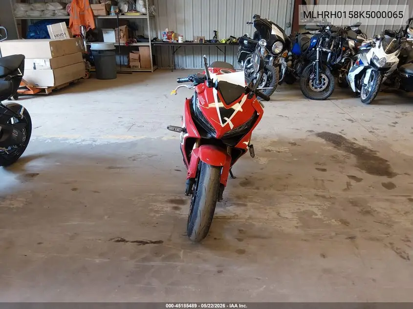 2019 Honda Cbr650 Ra VIN: MLHRH0158K5000065 Lot: 45185489