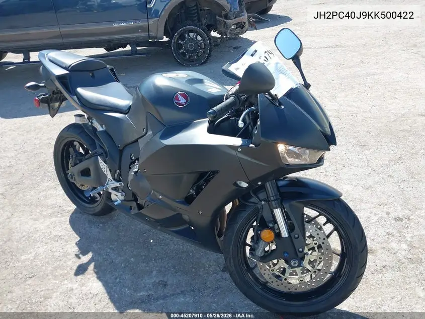 2019 Honda Cbr600 Rr VIN: JH2PC40J9KK500422 Lot: 45207910