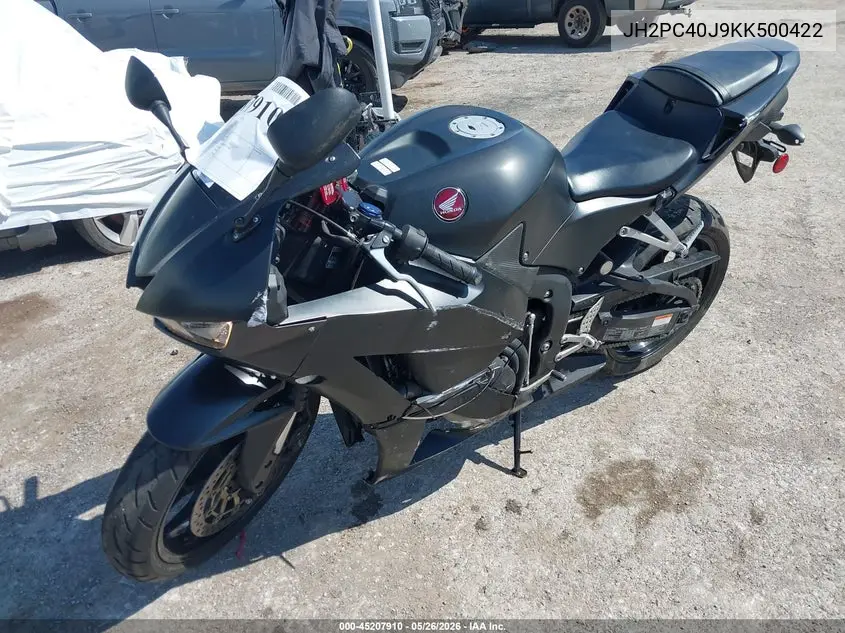2019 Honda Cbr600 Rr VIN: JH2PC40J9KK500422 Lot: 45207910