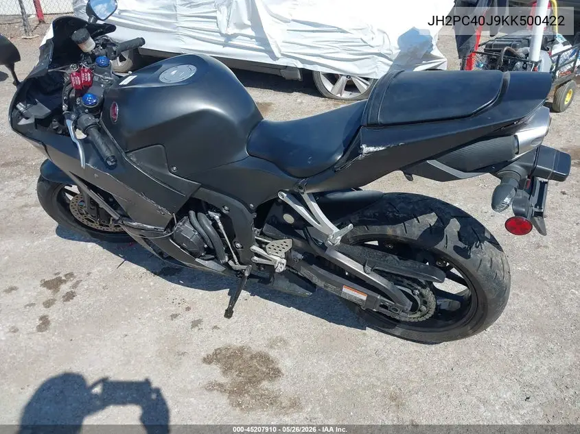 2019 Honda Cbr600 Rr VIN: JH2PC40J9KK500422 Lot: 45207910