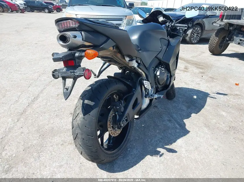 2019 Honda Cbr600 Rr VIN: JH2PC40J9KK500422 Lot: 45207910