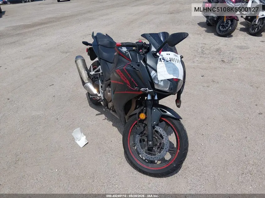 2019 Honda Cbr300 R VIN: MLHNC5108K5500127 Lot: 45240110