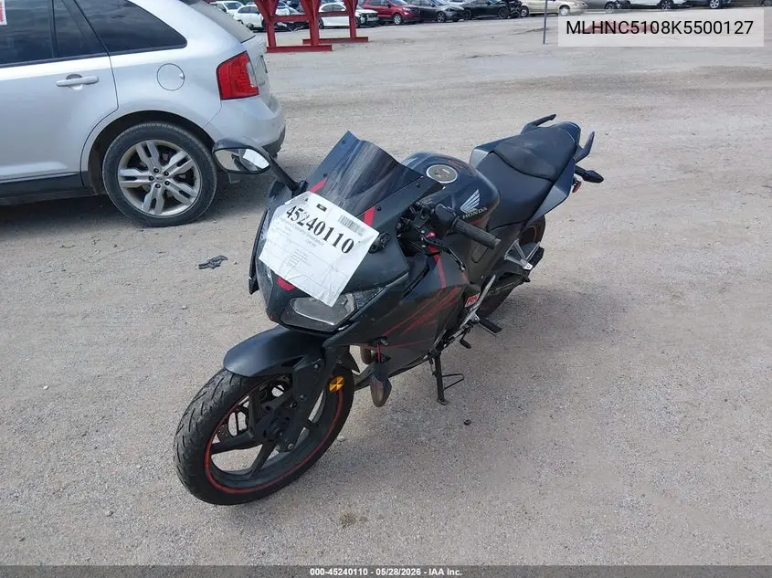 2019 Honda Cbr300 R VIN: MLHNC5108K5500127 Lot: 45240110