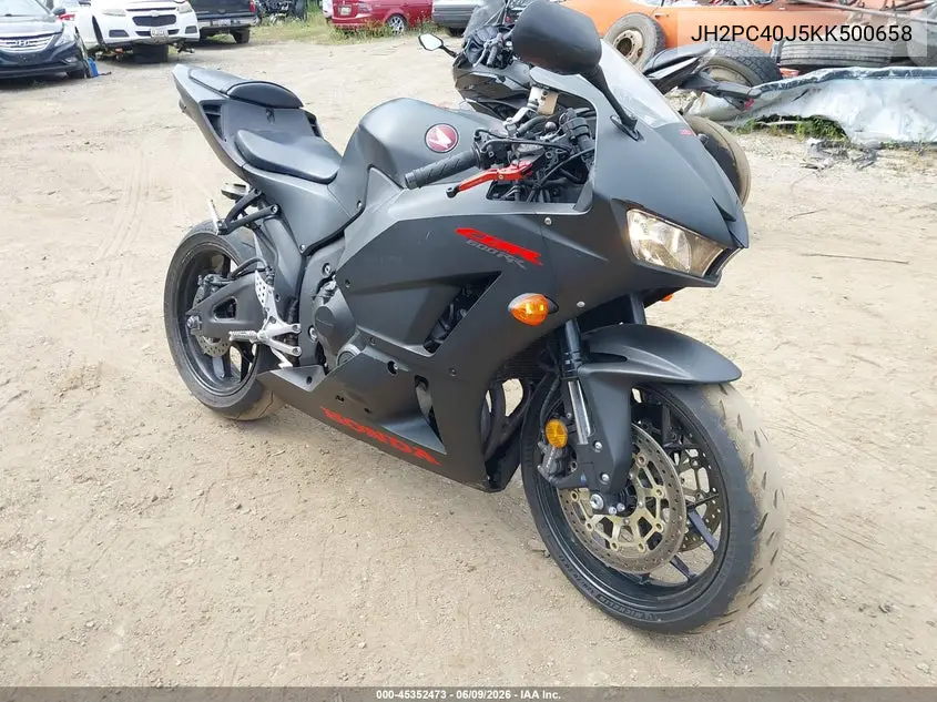 2019 Honda Cbr600 Rr VIN: JH2PC40J5KK500658 Lot: 45352473