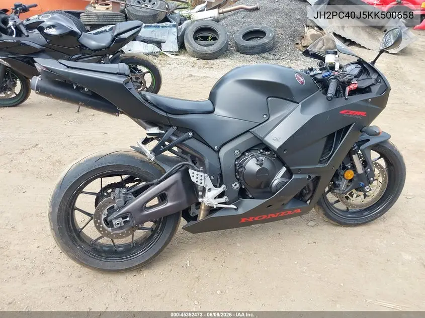 2019 Honda Cbr600 Rr VIN: JH2PC40J5KK500658 Lot: 45352473