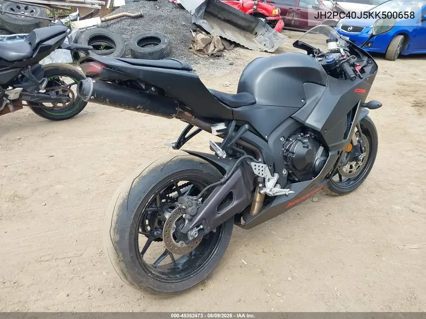 2019 Honda Cbr600 Rr VIN: JH2PC40J5KK500658 Lot: 45352473