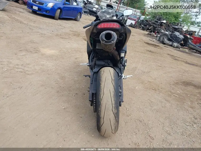 2019 Honda Cbr600 Rr VIN: JH2PC40J5KK500658 Lot: 45352473