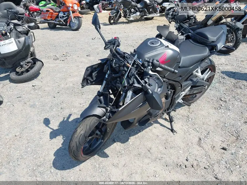 2019 Honda Cbr500 R VIN: MLHPC621XK5000458 Lot: 45369117