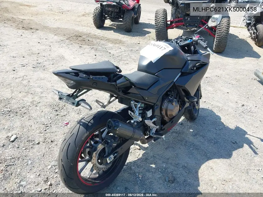 2019 Honda Cbr500 R VIN: MLHPC621XK5000458 Lot: 45369117