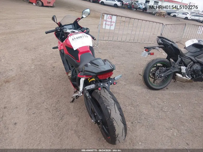 2020 Honda Cbr650 Ra VIN: MLHRH0154L5100276 Lot: 45408775