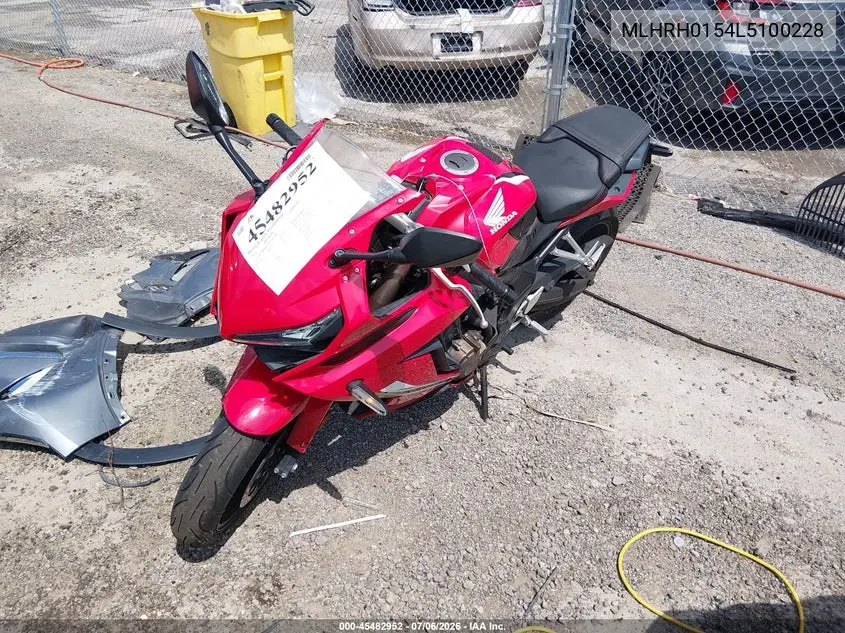 2020 Honda Cbr650 Ra VIN: MLHRH0154L5100228 Lot: 45482952