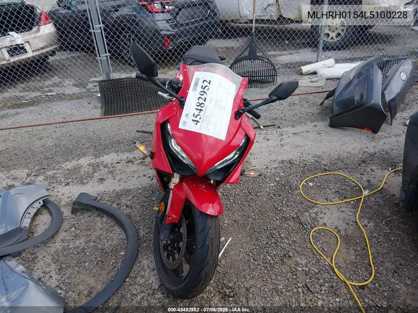 2020 Honda Cbr650 Ra VIN: MLHRH0154L5100228 Lot: 45482952