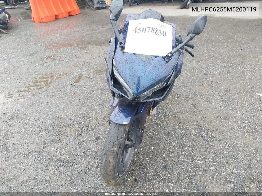 2021 Honda Cbr500 Ra VIN: MLHPC6255M5200119 Lot: 45078830