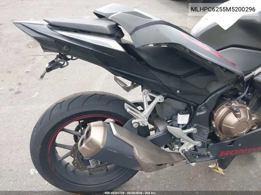2021 Honda Cbr500 Ra VIN: MLHPC6255M5200296 Lot: 45201728