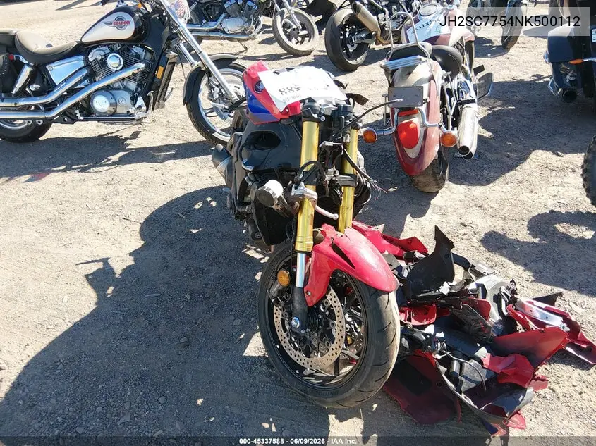 2022 Honda Cbr1000 Ra VIN: JH2SC7754NK500112 Lot: 45337588