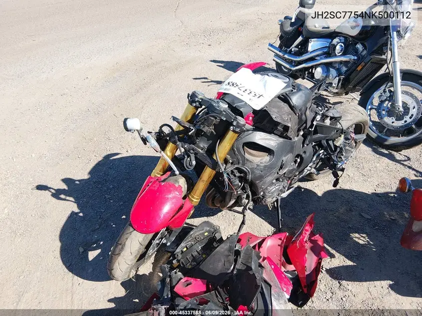 2022 Honda Cbr1000 Ra VIN: JH2SC7754NK500112 Lot: 45337588