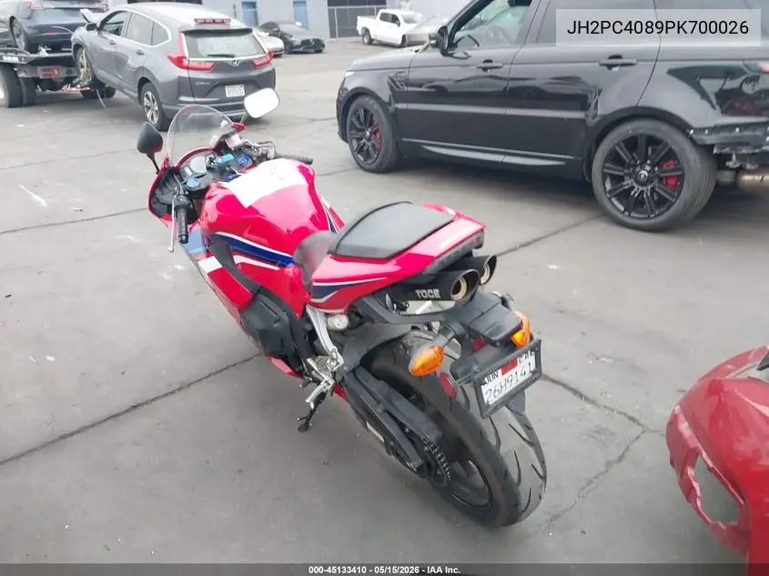 2023 Honda Cbr600 Ra VIN: JH2PC4089PK700026 Lot: 45133410