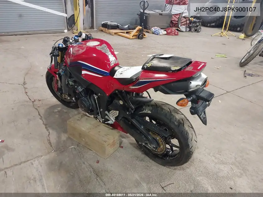2023 Honda Cbr600 Rr VIN: JH2PC40J8PK900107 Lot: 45169011