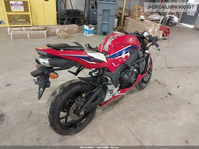 2023 Honda Cbr600 Rr VIN: JH2PC40J8PK900107 Lot: 45169011