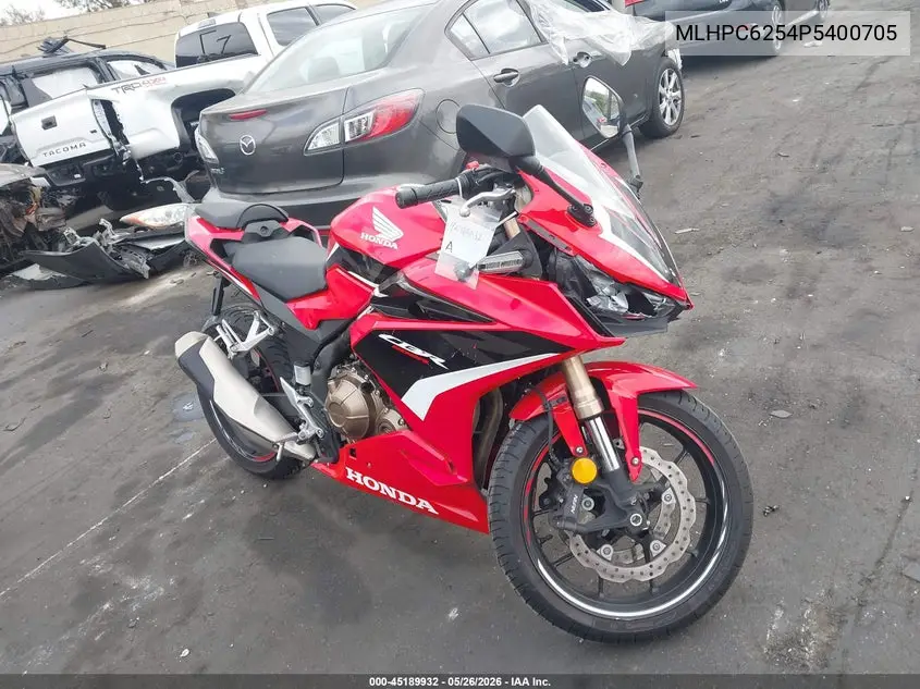2023 Honda Cbr500 Ra VIN: MLHPC6254P5400705 Lot: 45189932