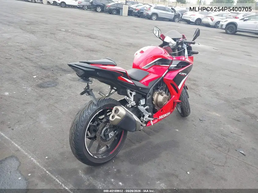 2023 Honda Cbr500 Ra VIN: MLHPC6254P5400705 Lot: 45189932