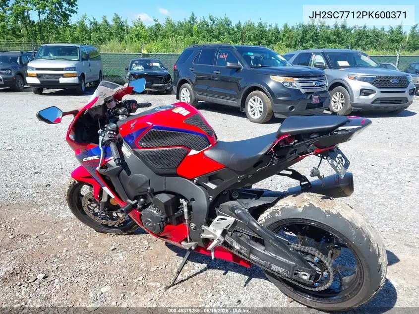 2023 Honda Cbr1000 Rr VIN: JH2SC7712PK600371 Lot: 45379285