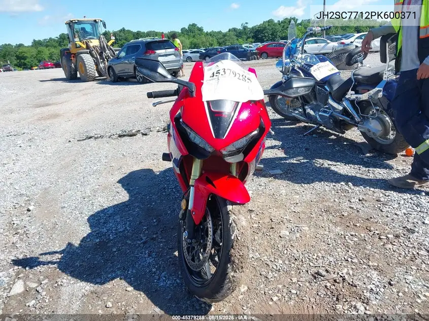 2023 Honda Cbr1000 Rr VIN: JH2SC7712PK600371 Lot: 45379285