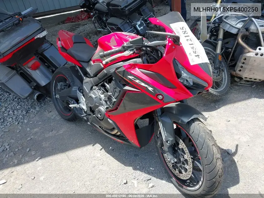 2023 Honda Cbr650 Ra VIN: MLHRH015XP5400250 Lot: 45512185