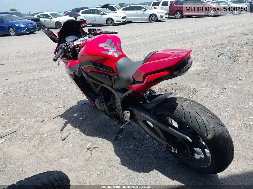 2023 Honda Cbr650 Ra VIN: MLHRH015XP5400250 Lot: 45512185