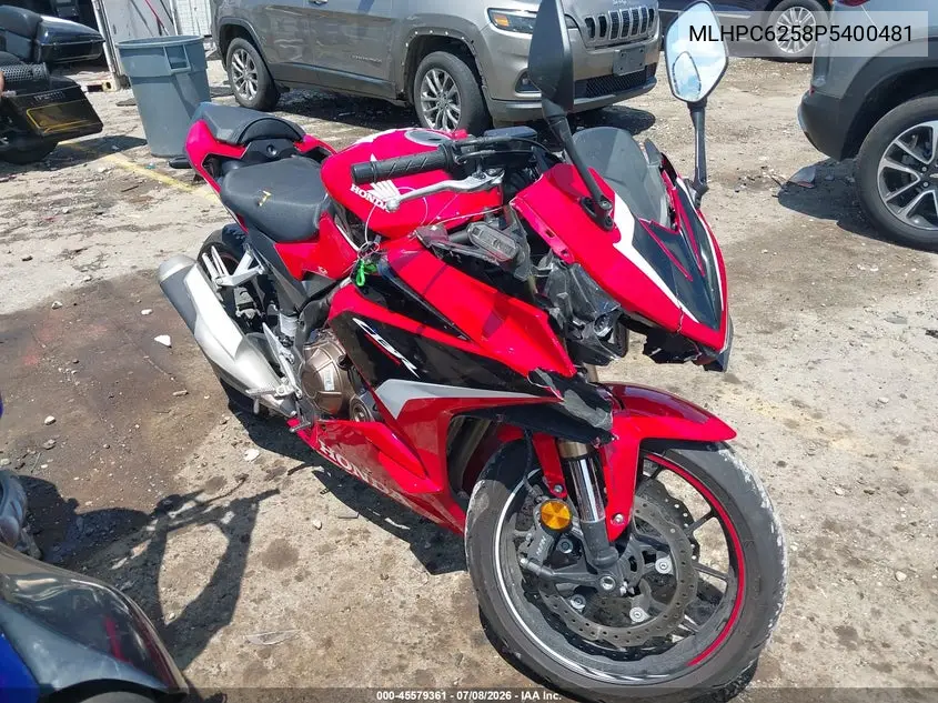 2023 Honda Cbr500 Ra VIN: MLHPC6258P5400481 Lot: 45579361