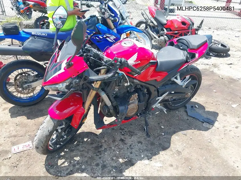 2023 Honda Cbr500 Ra VIN: MLHPC6258P5400481 Lot: 45579361