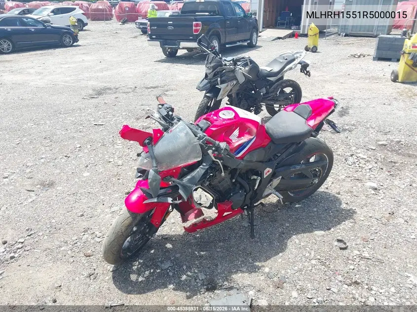 2024 Honda Cbr650 R VIN: MLHRH1551R5000015 Lot: 45385931