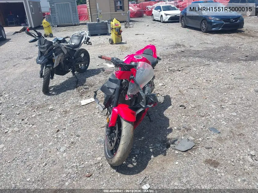 2024 Honda Cbr650 R VIN: MLHRH1551R5000015 Lot: 45385931