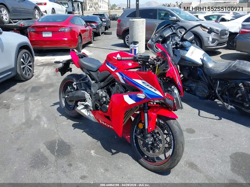 2025 Honda Cbr650 R VIN: MLHRH1552S5100971 Lot: 44964196