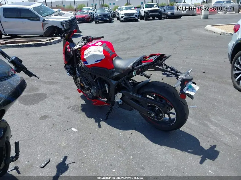 2025 Honda Cbr650 R VIN: MLHRH1552S5100971 Lot: 44964196