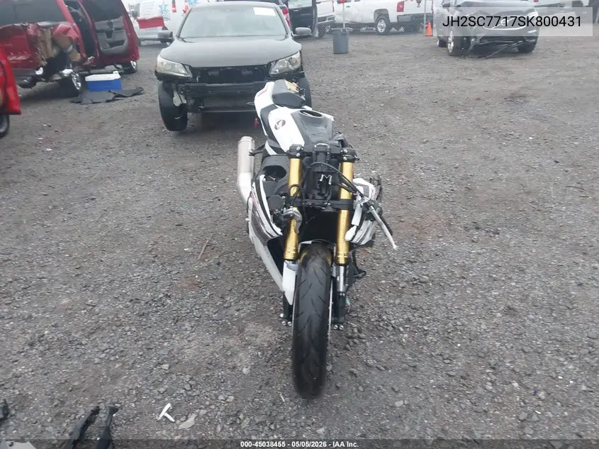 2025 Honda Cbr1000 Rr VIN: JH2SC7717SK800431 Lot: 45038455