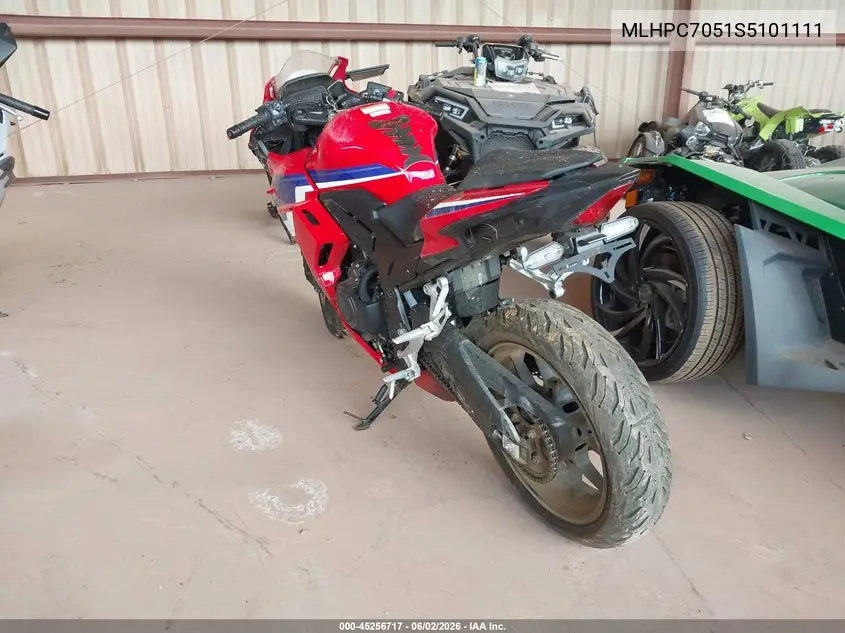 2025 Honda Cbr500 Ra VIN: MLHPC7051S5101111 Lot: 45256717