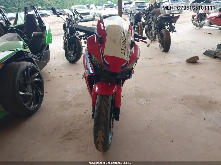 2025 Honda Cbr500 Ra VIN: MLHPC7051S5101111 Lot: 45256717