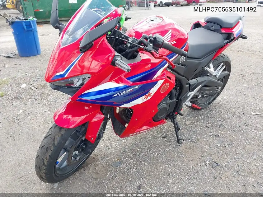 2025 Honda Cbr500 Ra VIN: MLHPC7056S5101492 Lot: 45430880