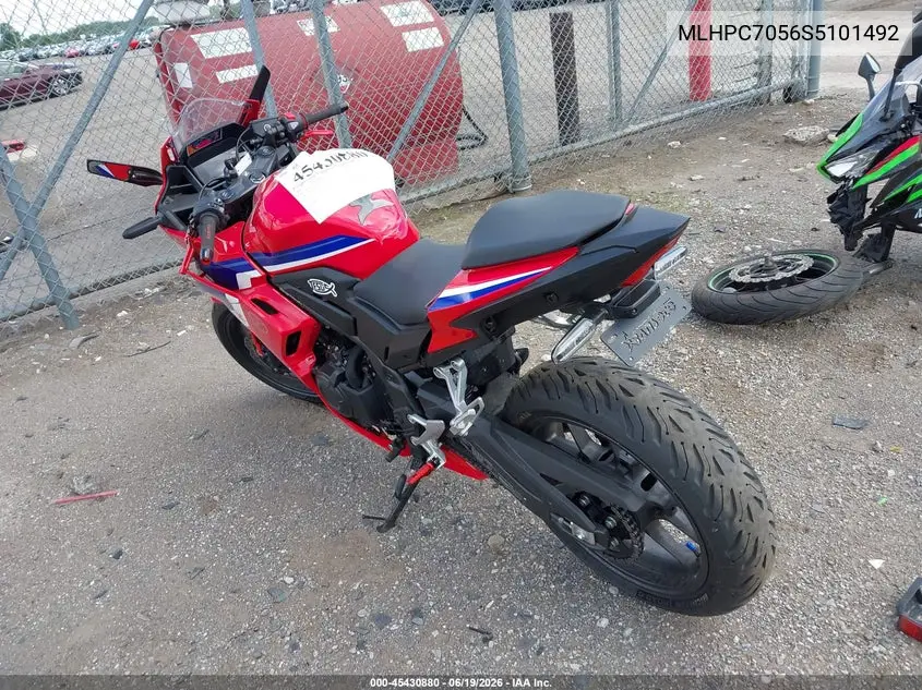 2025 Honda Cbr500 Ra VIN: MLHPC7056S5101492 Lot: 45430880