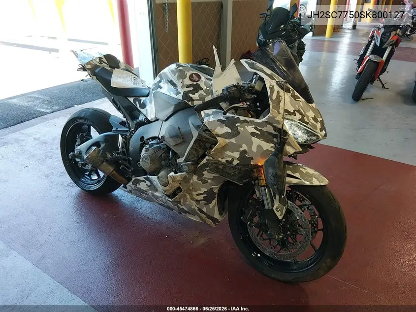2025 Honda Cbr1000 Ra VIN: JH2SC7750SK800127 Lot: 45474866