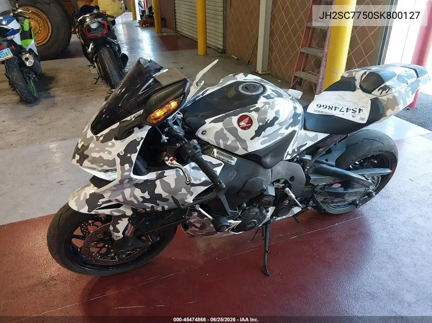 2025 Honda Cbr1000 Ra VIN: JH2SC7750SK800127 Lot: 45474866