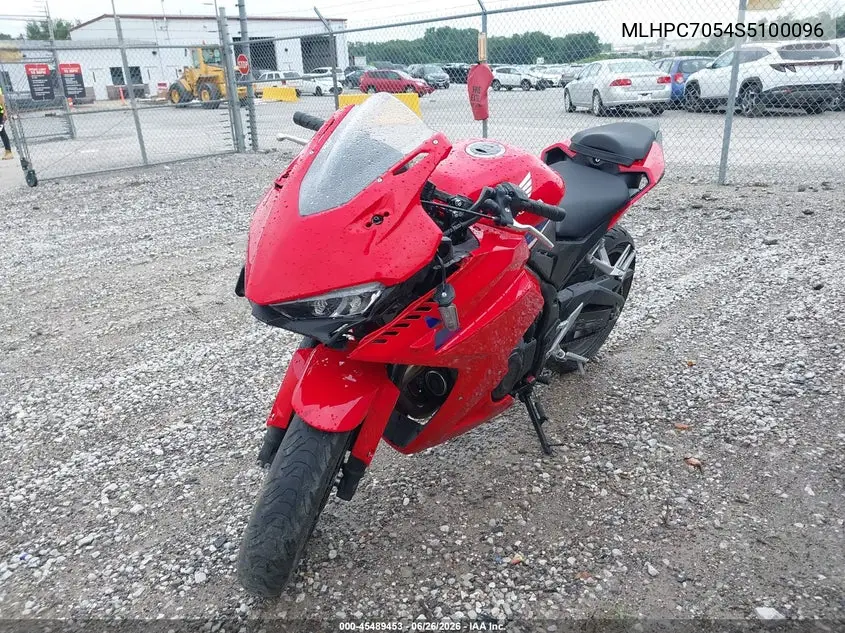 2025 Honda Cbr500 Ra VIN: MLHPC7054S5100096 Lot: 45489453