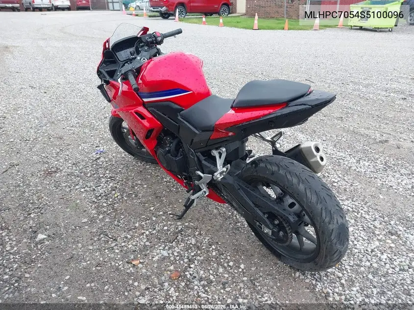 2025 Honda Cbr500 Ra VIN: MLHPC7054S5100096 Lot: 45489453