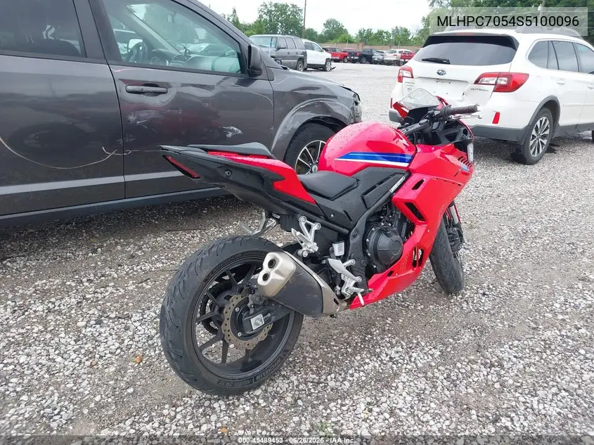2025 Honda Cbr500 Ra VIN: MLHPC7054S5100096 Lot: 45489453