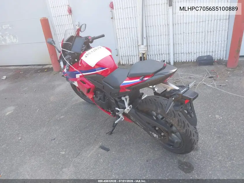 2025 Honda Cbr500 Ra VIN: MLHPC7056S5100889 Lot: 45532039