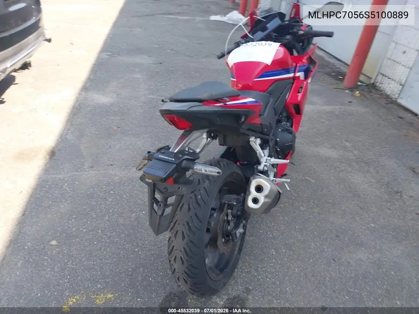 2025 Honda Cbr500 Ra VIN: MLHPC7056S5100889 Lot: 45532039