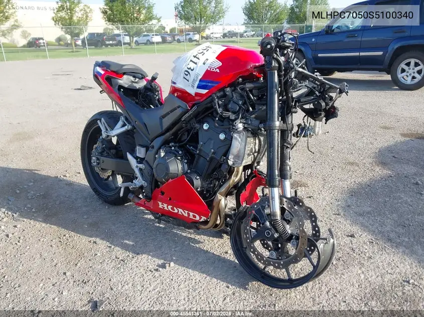 2025 Honda Cbr500 Ra VIN: MLHPC7050S5100340 Lot: 45541361