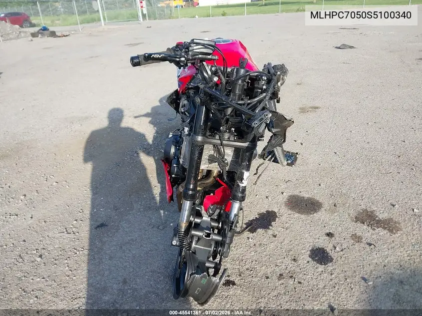2025 Honda Cbr500 Ra VIN: MLHPC7050S5100340 Lot: 45541361