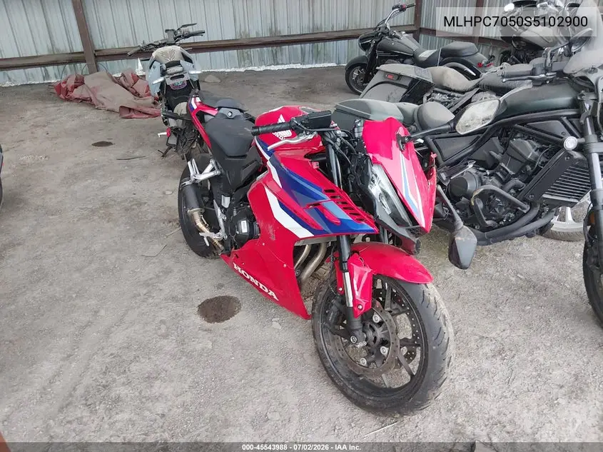 2025 Honda Cbr500 Ra VIN: MLHPC7050S5102900 Lot: 45543988